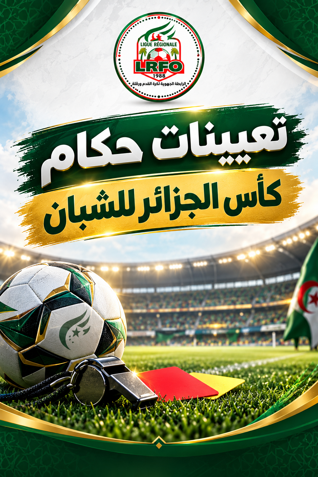 تعيينات الحكام كأس الجزائر  لشبان