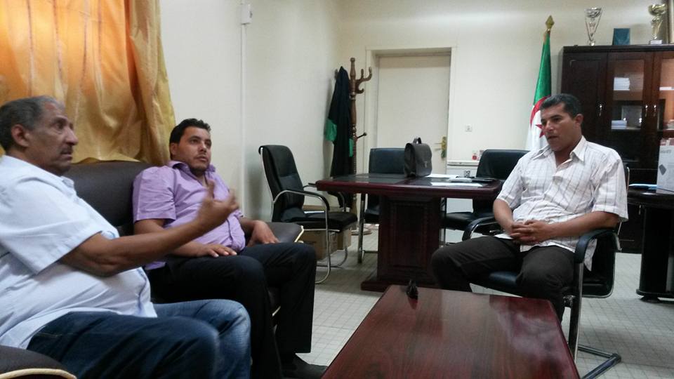 رئيس الرابطة في زيارة مجاملة لمدير معهد العلوم والنشاطات الرياضية