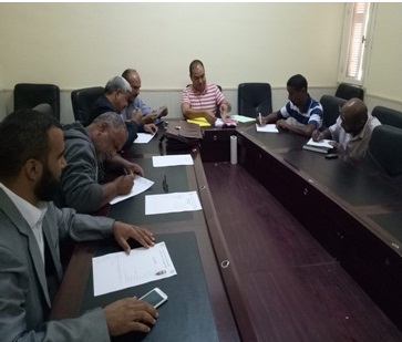 محضر  اجتماع لجنة كرة القدم داخل القاعة رقم 02