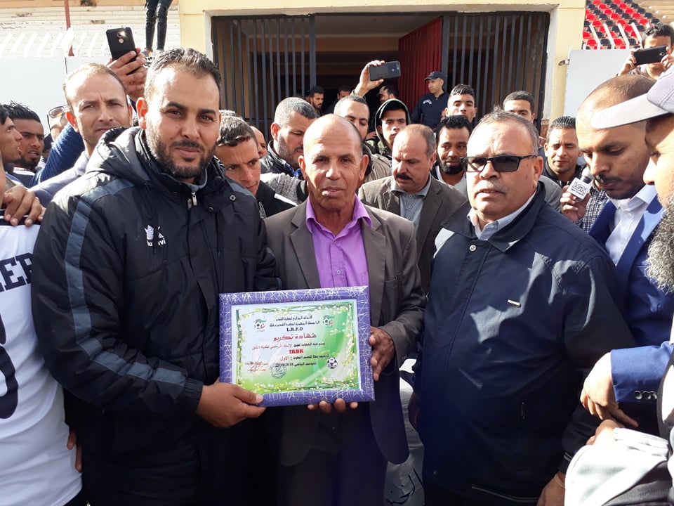 الاتحاد الرياضي لبلدية الخنق بطل القسم الجهوي الأول للموسم الرياضي 2019/2018